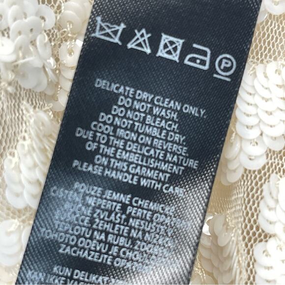 Needle and Thread The Annie Sequin Tiered Mini Dress in Champagne - Picture 6 of 12